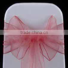 cheap wholesale hot selling chair hood/fancy champagne gold organza chair sash/chair sash for wedding banquet hotel