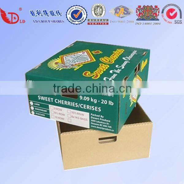 corrugated carton box for fresh fruit and vegetable packaging