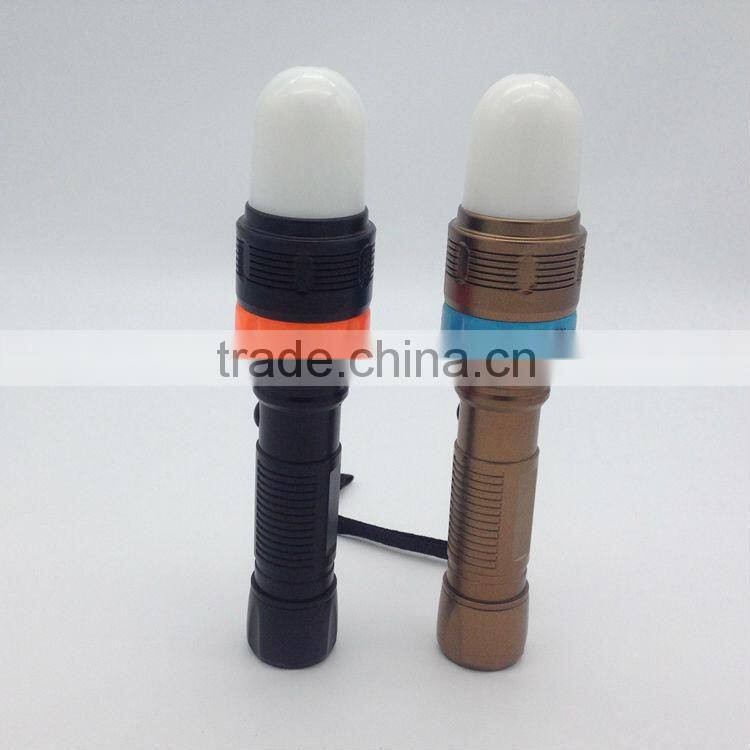 1W powerful led zoom in-out warning flashlight power by 3AAA batteries