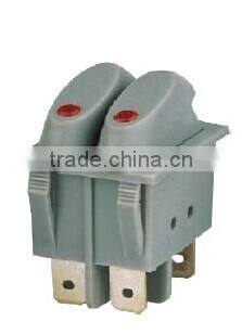 CNGAD 10A 6pin gray 2-button boat Switch (mini rocker switch,boat switch)(RK2-23 )