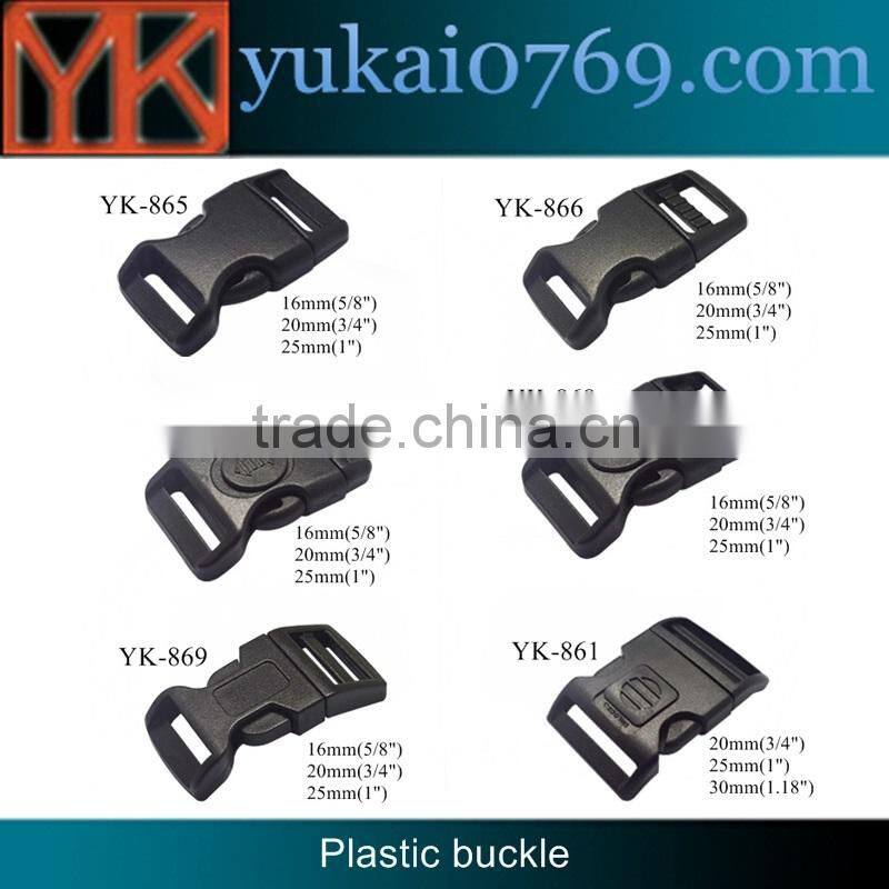Yukai safety side release buckle/plastic curved side release buckle 25mm