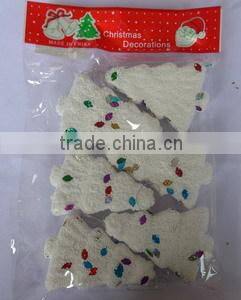 Foam Christmas Glitter Ornaments , foam bell for christmas day