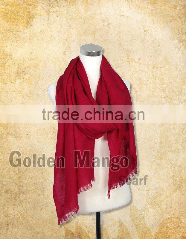 Plain color 100% wool scarves