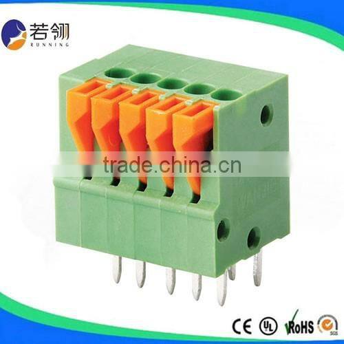 Stainless Steel PCB Spring Terminal Block Connector Pitch 2.54mm