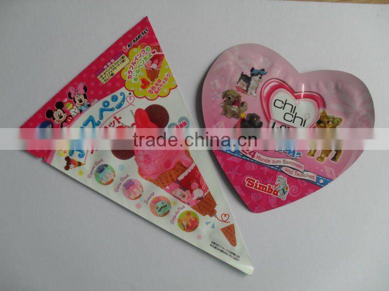 heart shaped plastic bag,ice cream plastic packing bag