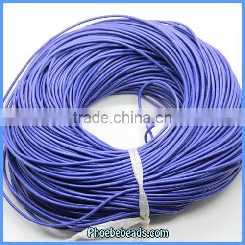 Wholesale 2mm Lavender Colored Round Genuine Leather Cords GLC-R2010