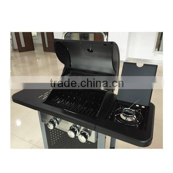 Simple two burner grill with side table