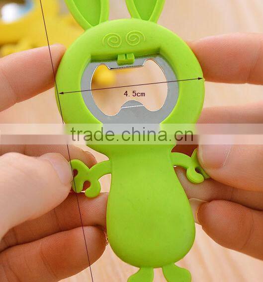 rabbit mouth sexy bottle opener/pvc bottle opener/multicolor bottle opener