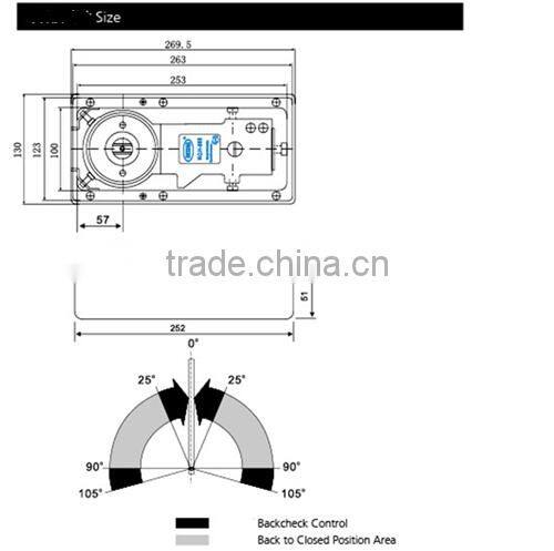 Heavy Duty Floor Spring,Glass Door Floor Hinges (GD-13)