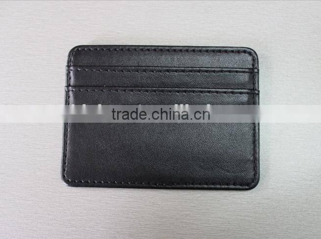 2016 High class credit card holder, customer own design genuine/pu leather card holder, factory direct price credit card holder