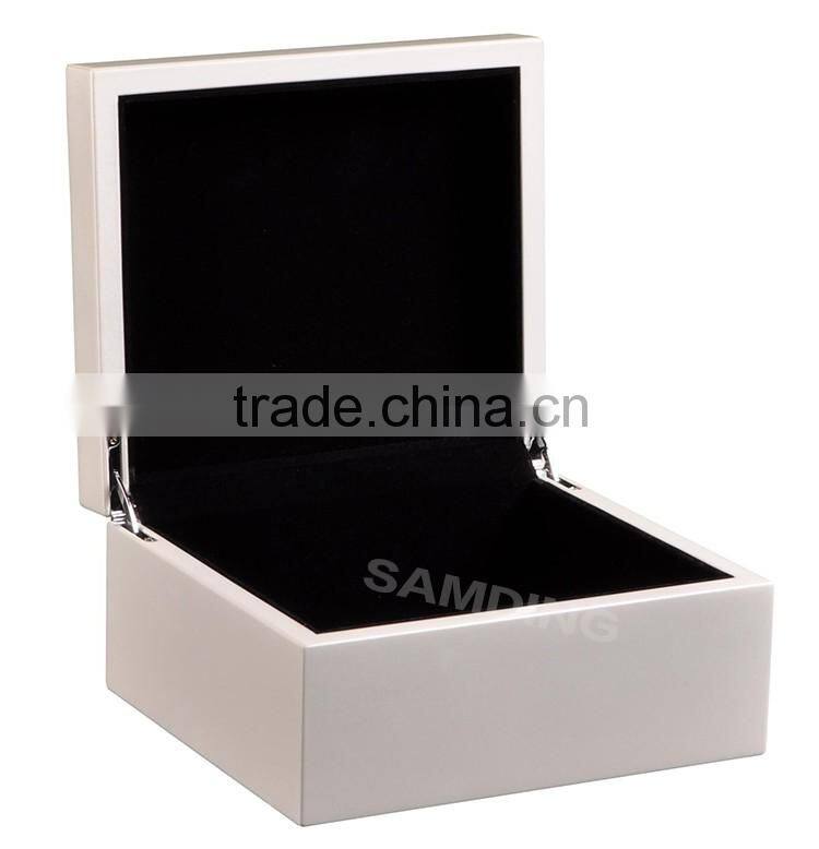 OEM white perfume packaging packing wooden box for cosmetic product