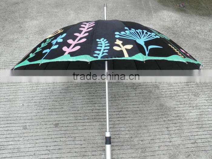 colorful rain umbrella with Aluminum handle