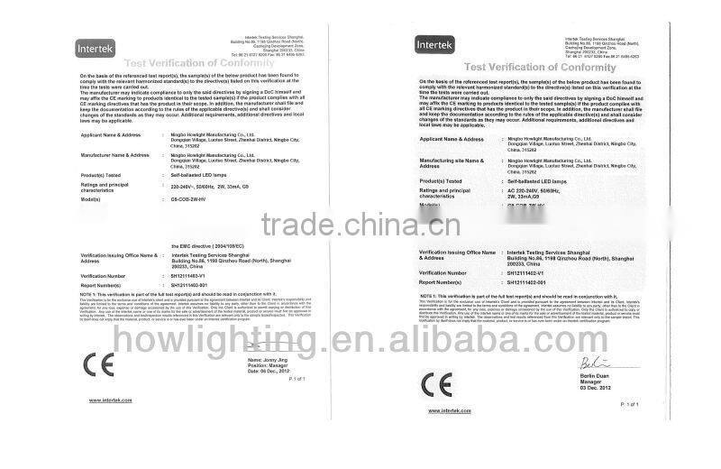 2.5W G9 LED Bulb with 6pcs 5630SMD