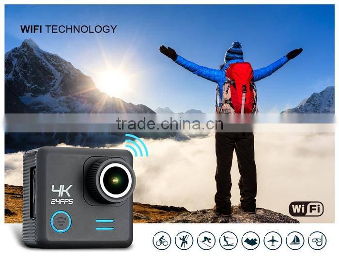 New arrival mini Full HD 4K/2K/1080P/720P/ WVGA go pro waterproof action camera with 170deg wide angle view ,2.0 large LCD