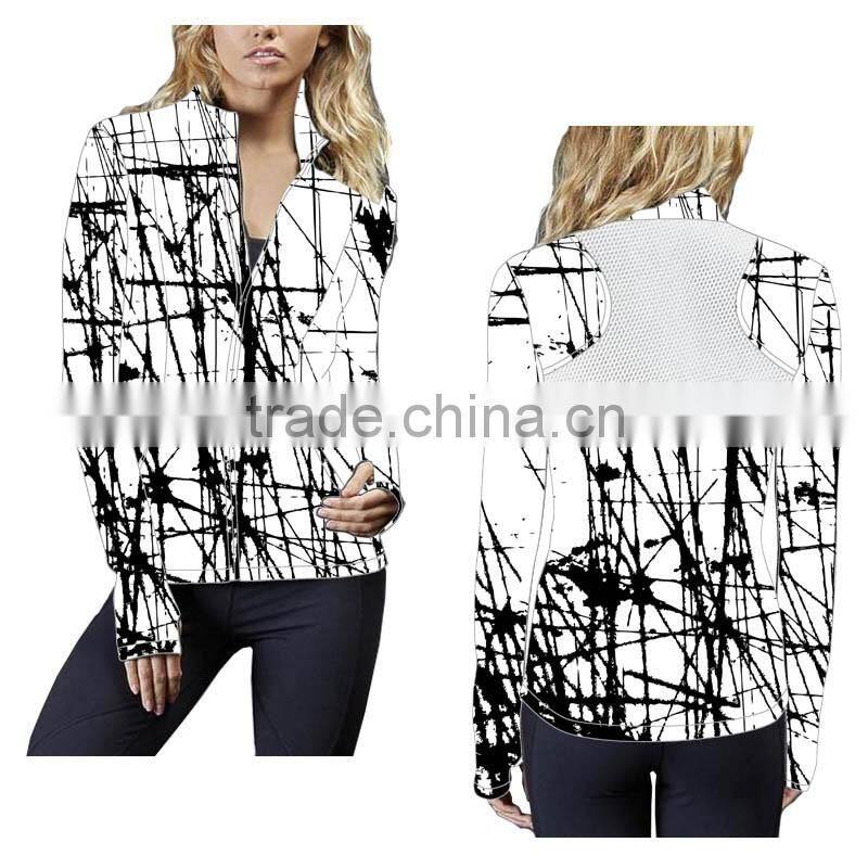(Trade Assurance) wholesale custom breathable polyester spandex women sports jacket with new design