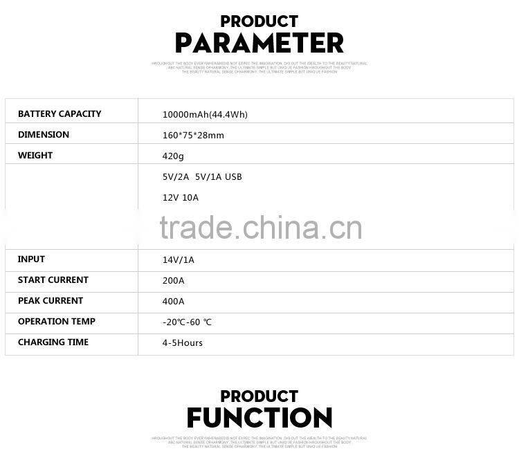 Jump Starter Power Source for 95% Digital Device 12 Volt Cylinder Power Bank