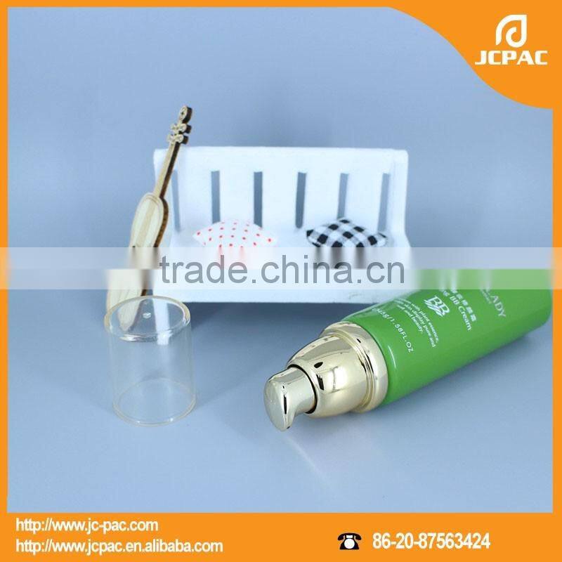 45g Gloden Cap Pump Manual Spray, Cosmetic Tubes BB Cream with Pump Cap
