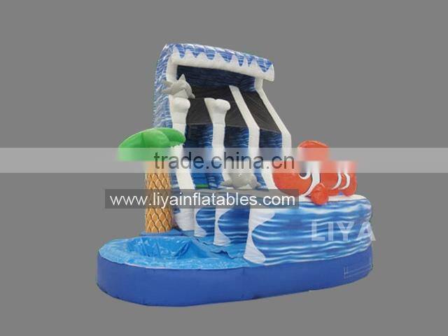 2015 wet dry commercial inflatable water slide slip n slide,giant inflat slide for kids and adult