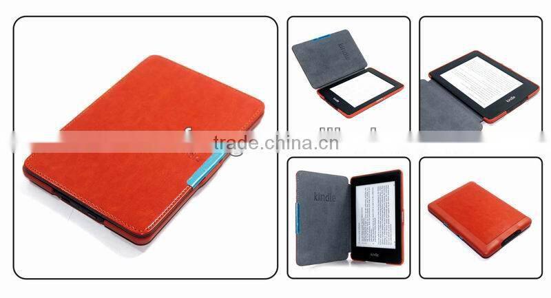 Smart Leather Case for New Kindle Paperwhite eReader