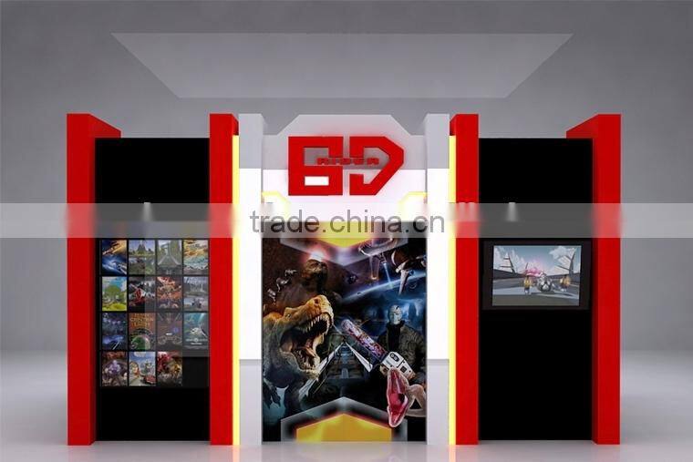 2014 new design 9d cinema cabin with Hydraulic motion simulator platform 9d cinema system equipment