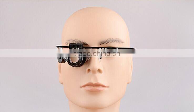 High quality Optical lens 2 LED Eye glasses material jewelry loupes and magnifiers