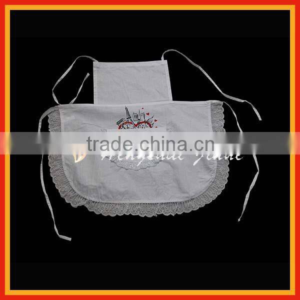 Fashion long bib apron with wide bowknot neck band