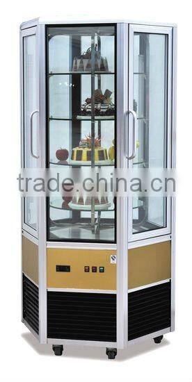 six sides glass display cooler