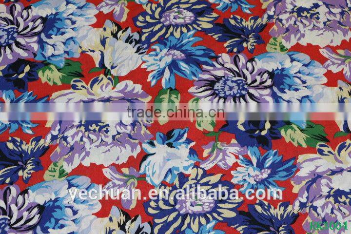 Bright color printing hawaiian style rayon fabric alibaba china supplier