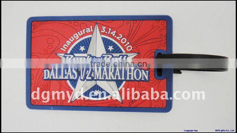 Beautiful and special 3D Soft pvc craft luggage tag