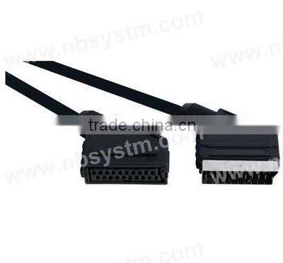 21 pin Scart plug male to Scart jack female cable 1.5m
