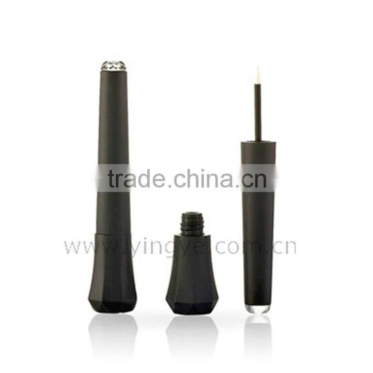 New design black lovely flowers bottle eyeliner container with long lid