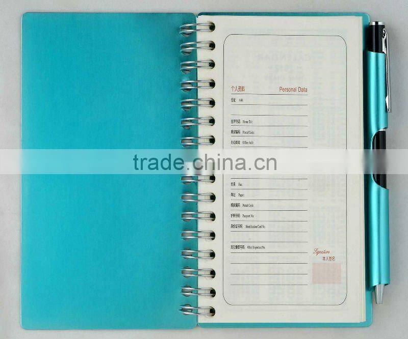 Aluminum notebook with pen