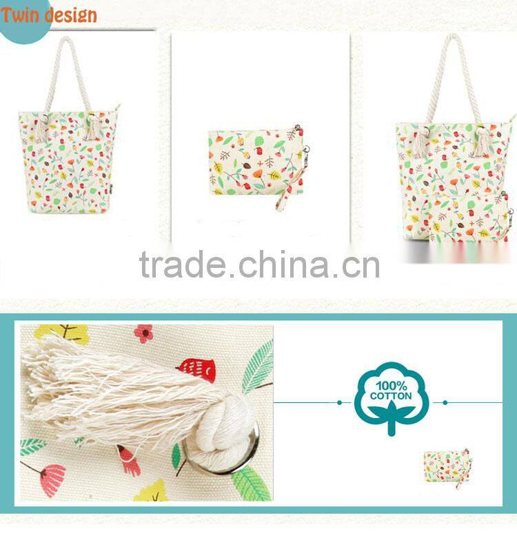 BA-1363 Shenzhen Kangjiaxu Fashion New Arrival Brand Cotton Canvas Shopping Bag Designer Handbag