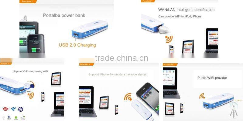 6 In 1 Mini Portable 3G Router; Mini Portable 3G Router Support 6 Kinds Working Modes