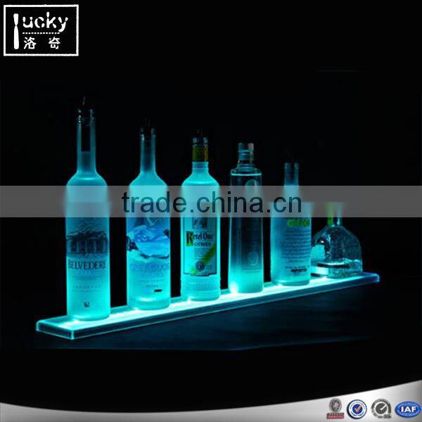LED Lighted Liquor Bottle Display Shelf - Acrylic Base
