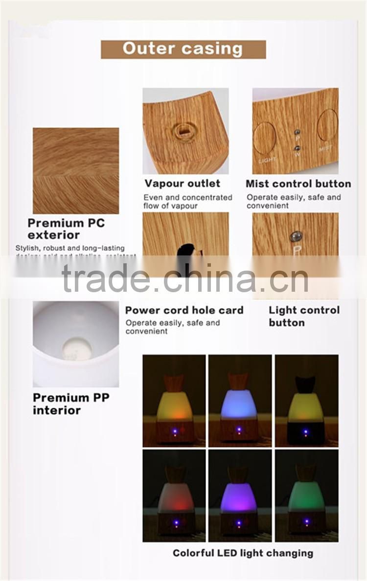 Wood grain ultrasonic humidifier atomizer aroma diffuser room air mist purifier