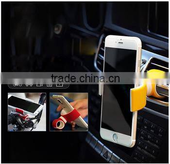 2016 multifunctional universal bicycle holder for car,air vent universal smartphone car mount holder