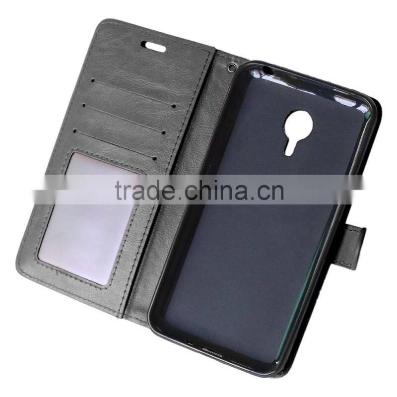 Mobile Phone PU Leather Flip Card-slot Case for Meizu MX4 Pro