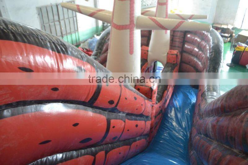 Outdoor commercial giant inflatable pirate slide made in China inflatable factory for adventure sports activities