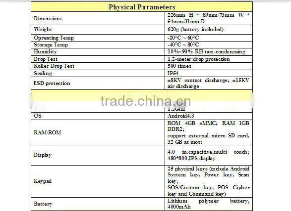 A Smart Android 4.3 POS Solution,Integrated With Printer, Payment
