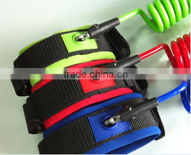 surfboard coil leash black color with high durability surf leash