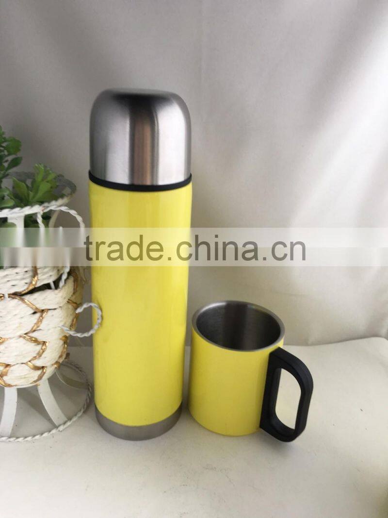 2016 two coffee mugs and thermos flask gift set