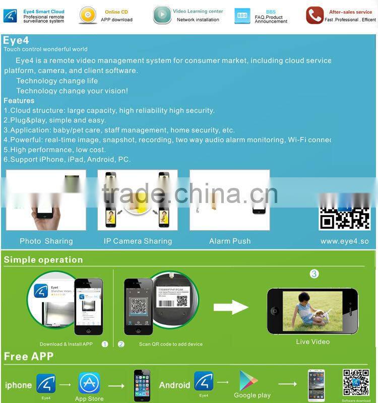P2P H.264 ONVIF Wireless HD Megapixel Indoor IP Camera Support Synology NVR WiFI AP Inside