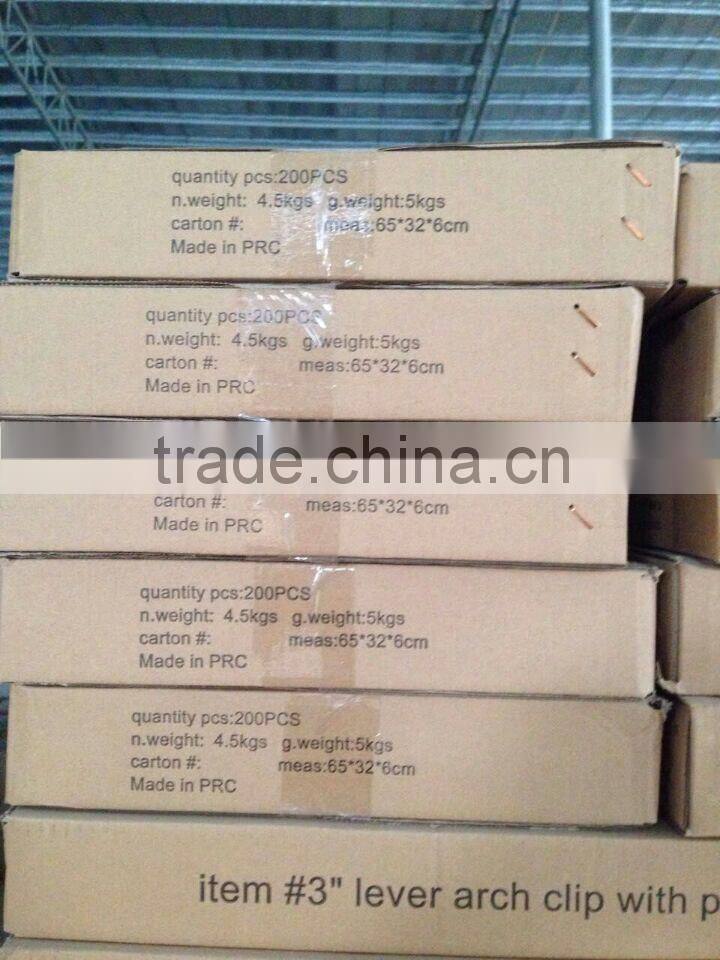 New products on china market 2 inch smooth surface level arch clips / file folder