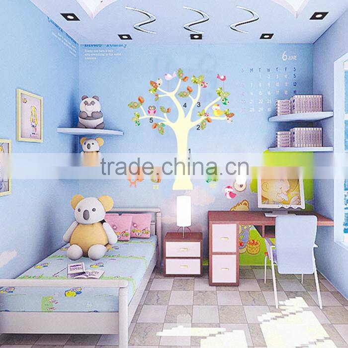 Custom Korean Wall Sticker Tree Owls For Decoration