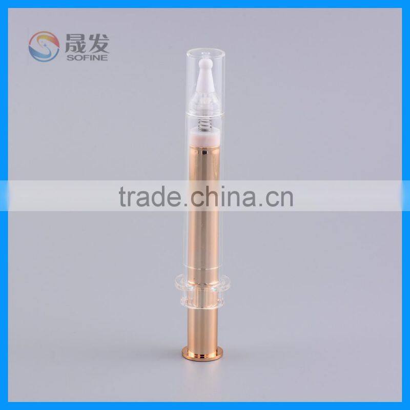 Cosmetic packaging airless pump bottle with needle head