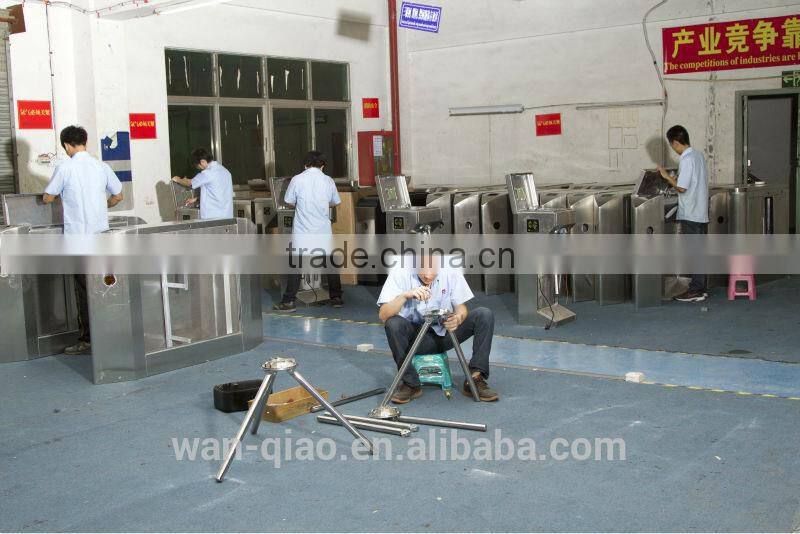Support Fingerprint 304 stainless steel vertical tripod turnstile/ Security access control manual turnstile gate
