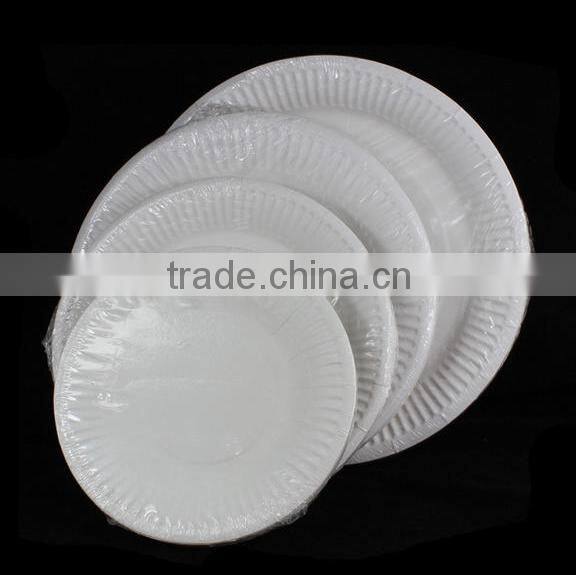 hottest sellign 8 inch 9inch 7inch disposable white round paper plate for party wedding