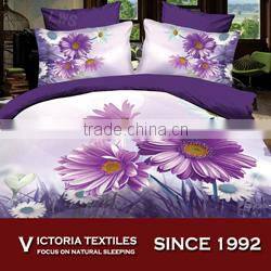 purple flower pattern print bed in bag bedding sheets set