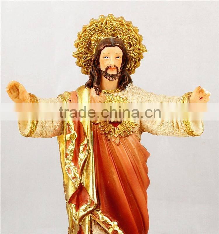 2016 hot sale wholesale polyresin sacred Heart of Jesus statue for sale